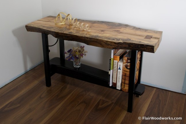 Maple Slab Table Staged