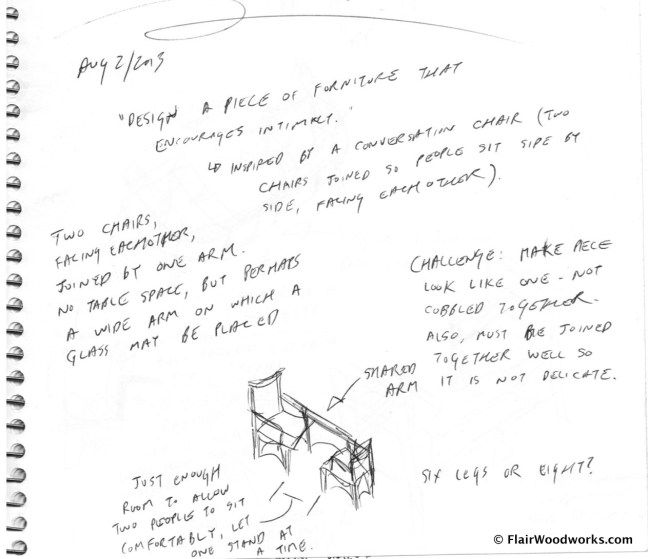 Conversation Chair Sketches page1