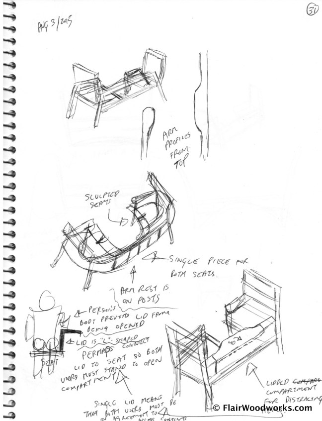Conversation Chair Sketches page2