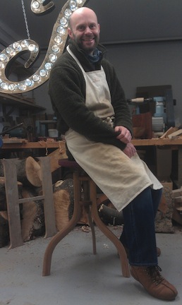 Jamie Hubbard with Shop Stool
