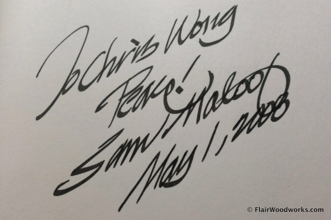 Sam Maloof Autograph