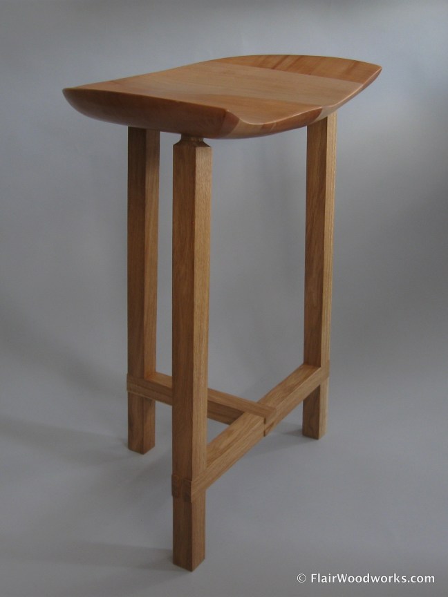 Sculpted Seat Stool Front Right