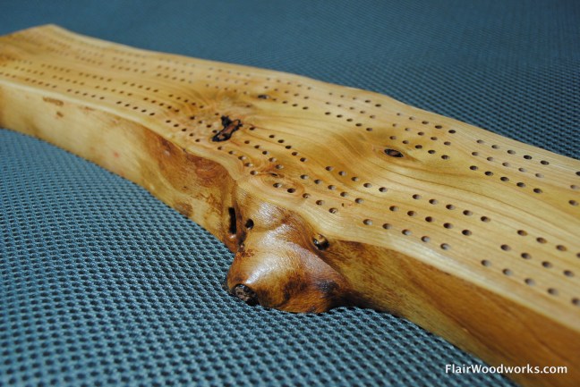 6 Live Edge Cribbage Board 22 Detail
