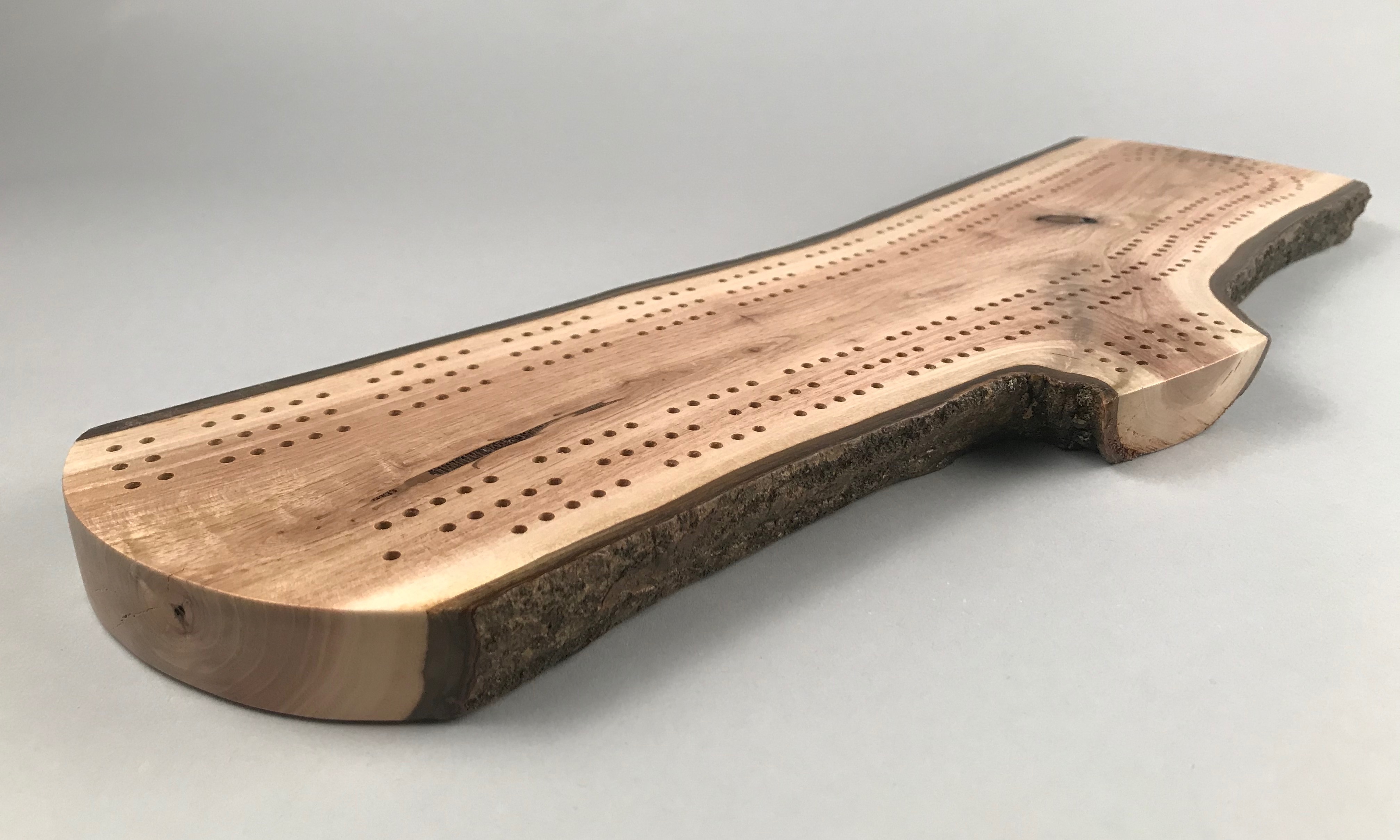 Live Edge Cribbage Board 34 Back