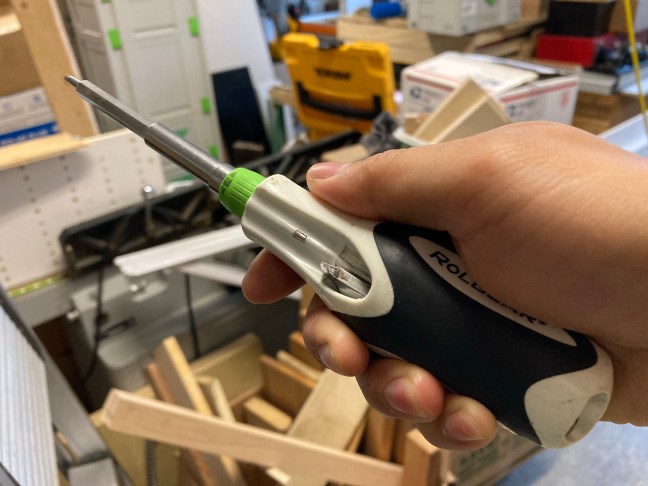 Two of the seven screwdriver bits went missing from my favourite screwdriver.