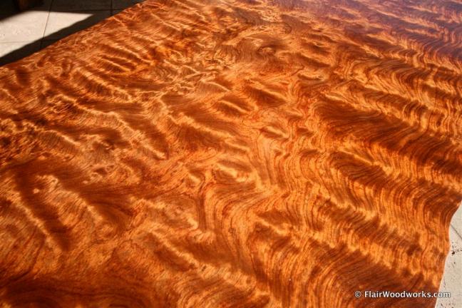 Bubinga Table Top Detail